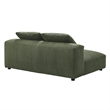 Solace Modular Corduroy Upholstered Armless Loveseat in Fern