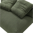 Solace Modular Corduroy Upholstered Armless Loveseat in Fern
