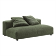 Solace Modular Corduroy Upholstered Armless Loveseat in Fern