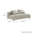 Solace Modular Upholstered Fabric Armless Loveseat in Linen