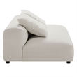 Solace Modular Upholstered Fabric Armless Loveseat in Salt