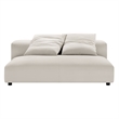 Solace Modular Upholstered Fabric Armless Loveseat in Salt