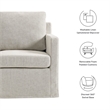 Serene Fabric Slipcovered Swivel Armchair in Linen