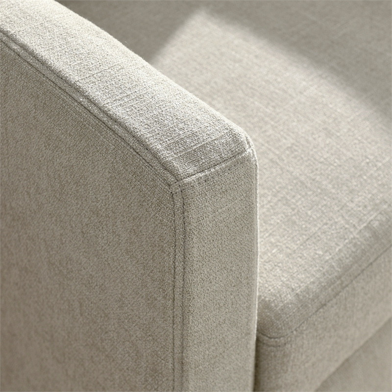 Serene Fabric Slipcovered Swivel Armchair in Linen