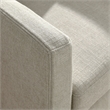 Serene Fabric Slipcovered Swivel Armchair in Linen