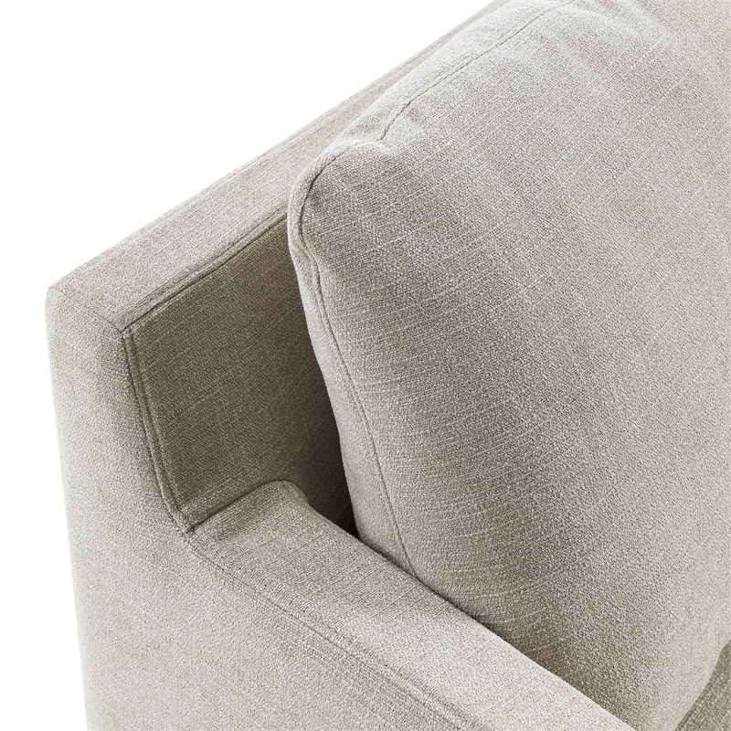 Serene Fabric Slipcovered Swivel Armchair in Linen