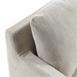 Serene Fabric Slipcovered Swivel Armchair in Linen