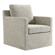 Serene Fabric Slipcovered Swivel Armchair in Linen