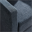 Serene Fabric Slipcovered Swivel Armchair in Slate Blue
