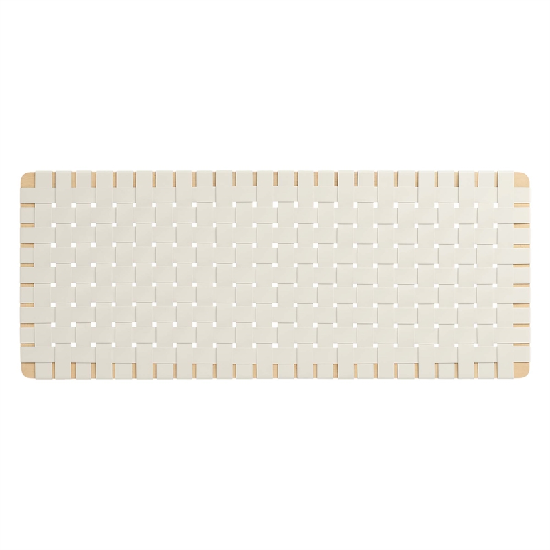 Sparta Weave Vegan Leather Full Headboard in Natural Beige