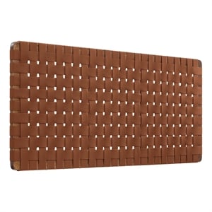 Sparta Weave Vegan Leather Full Headboard in Walnut Brown