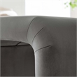 Koda Performance Velvet Waterfall Stool in Brass Storm Gray