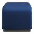 Koda Performance Velvet Waterfall Ottoman in Black Midnight Blue