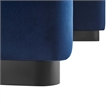 Koda Performance Velvet Waterfall Ottoman in Black Midnight Blue