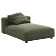 Solace2-Piece Modular Corduroy Upholstered Sectional Sofa With Chaise in Fern
