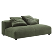 Solace2-Piece Modular Corduroy Upholstered Sectional Sofa With Chaise in Fern