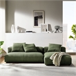 Solace2-Piece Modular Corduroy Upholstered Sectional Sofa With Chaise in Fern