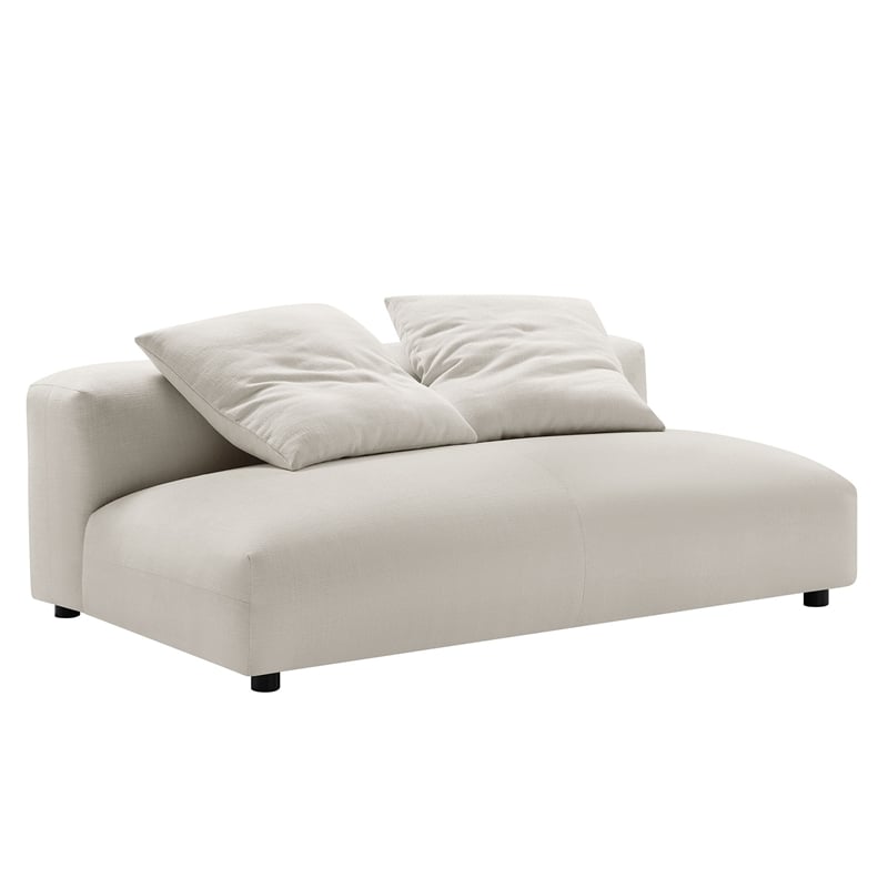 Solace2-Piece Modular Upholstered Fabric Sectional Sofa With Chaise in Salt