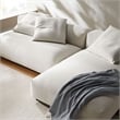 Solace2-Piece Modular Upholstered Fabric Sectional Sofa With Chaise in Salt