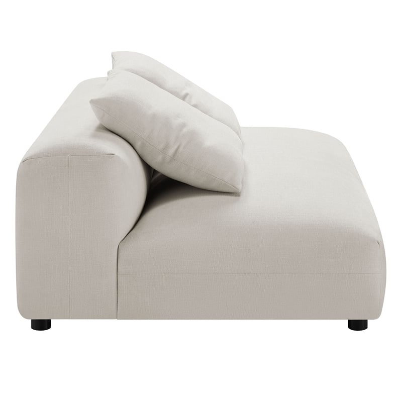 Solace2-Piece Modular Upholstered Fabric Sectional Sofa With Chaise in Salt