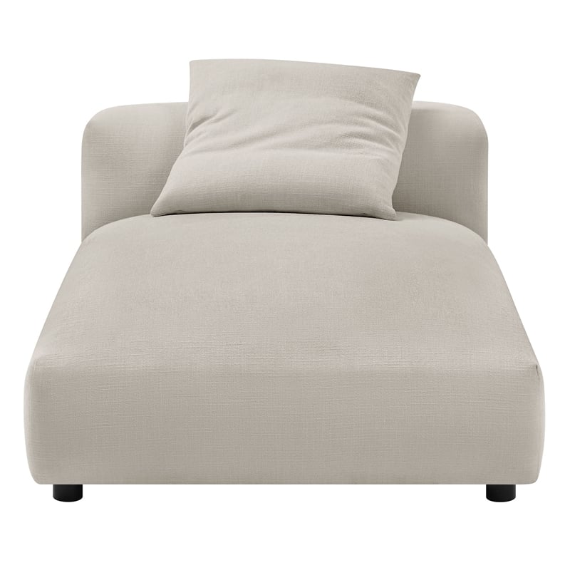 Solace2-Piece Modular Upholstered Fabric Sectional Sofa With Chaise in Salt