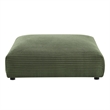 Modway Solace 4-Piece Modular Corduroy Upholstered Sectional Sofa in Fern