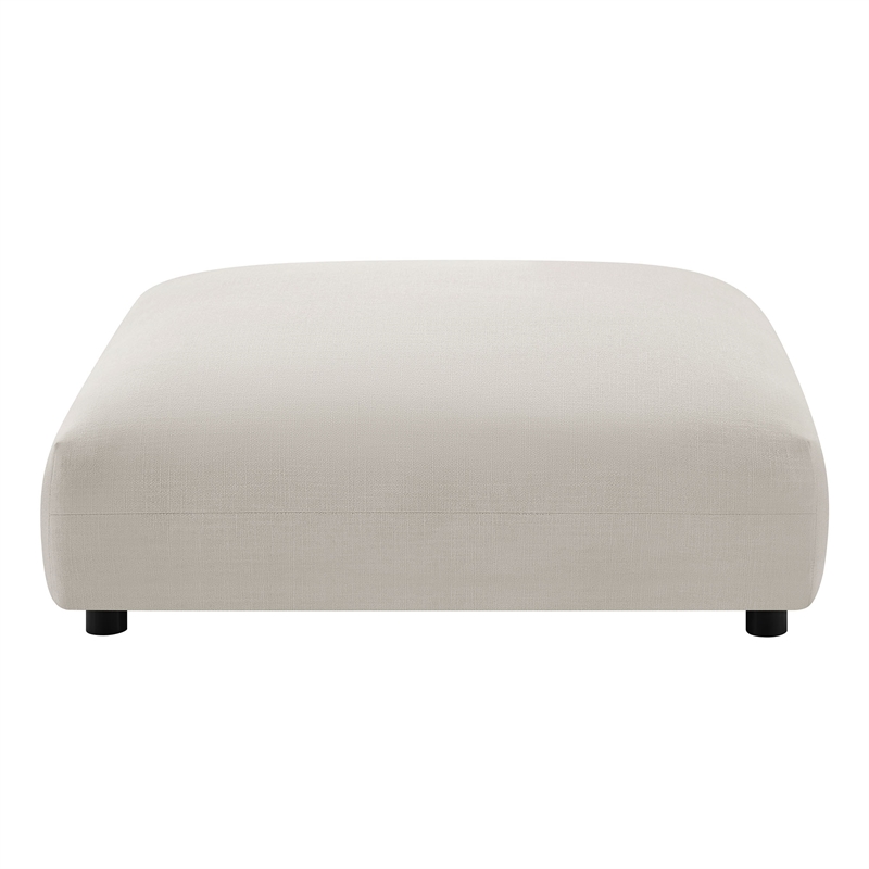 Modway Solace 4-Piece Modular Upholstered Fabric Sectional Sofa in Salt
