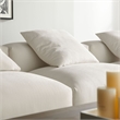Modway Solace 4-Piece Modular Upholstered Fabric Sectional Sofa in Salt