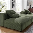 Solace3-Piece Modular Corduroy Upholstered Sectional Sofa in Fern