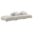 Solace3-Piece Modular Upholstered Fabric Sectional Sofa in Salt