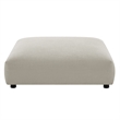 Solace Modular Upholstered Fabric Armless Loveseat and Ottoman Set in Linen