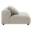 Modway Solace 4-PC Modular Upholstery Fabric Sectional Sofa w/Ottoman in Linen