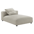 Modway Solace 4-PC Modular Upholstery Fabric Sectional Sofa w/Ottoman in Linen