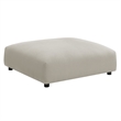 Modway Solace 4-PC Modular Upholstery Fabric Sectional Sofa w/Ottoman in Linen