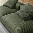 Solace2-Piece Modular Corduroy Upholstered Sofa in Fern