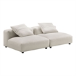 Solace2-Piece Modular Upholstered Fabric Sofa in Salt