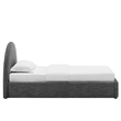Resort Arched Round Twin Platform Bed in Heathered Weave Slate