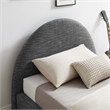 Resort Arched Round Twin Platform Bed in Heathered Weave Slate