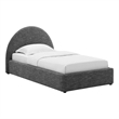 Resort Arched Round Twin Platform Bed in Heathered Weave Slate