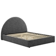Resort Arched Round Full Platform Bed in Heathered Weave Slate