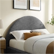 Resort Arched Round Full Platform Bed in Heathered Weave Slate
