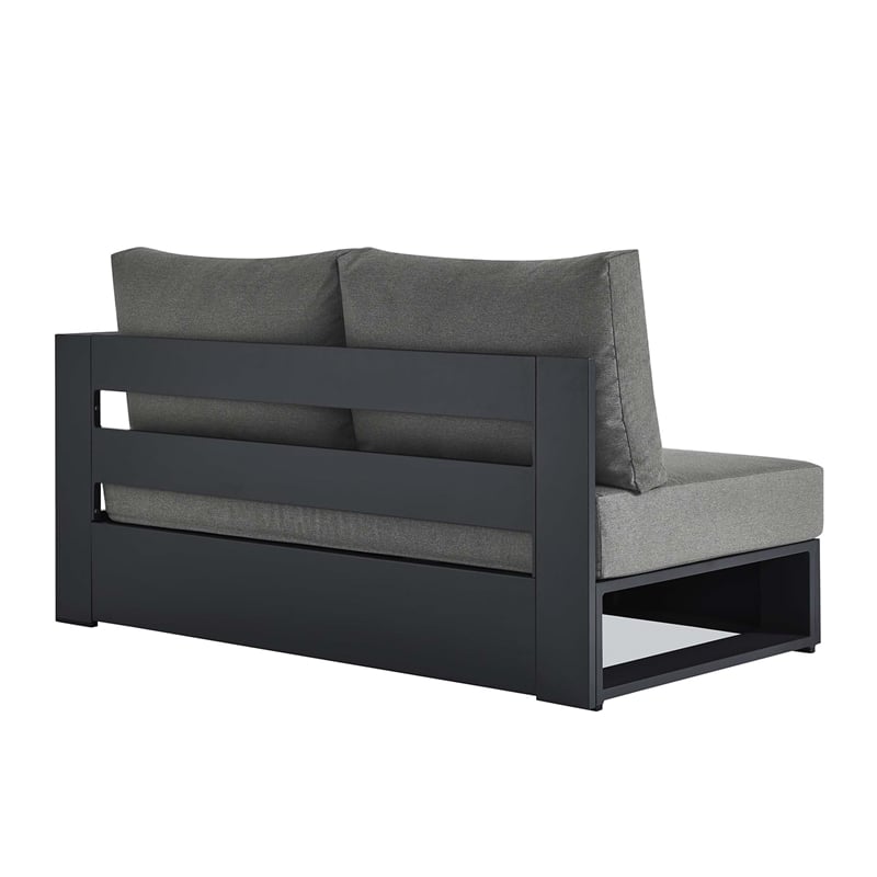 Tahoe Modular Right-Facing Loveseat in Gray Charcoal