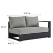 Tahoe Modular Right-Facing Loveseat in Gray Gray