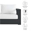Tahoe Modular Right-Facing Loveseat in Gray White