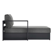 Tahoe Modular Left-Facing Chaise Lounge in Gray Charcoal