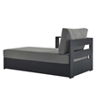Tahoe Modular Left-Facing Chaise Lounge in Gray Charcoal
