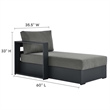 Tahoe Modular Left-Facing Chaise Lounge in Gray Charcoal