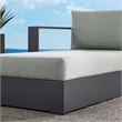 Tahoe Modular Left-Facing Chaise Lounge in Gray Gray