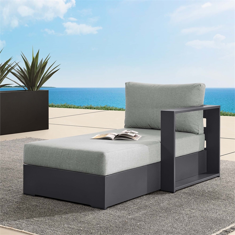 Tahoe Modular Right-Facing Chaise Lounge in Gray Gray