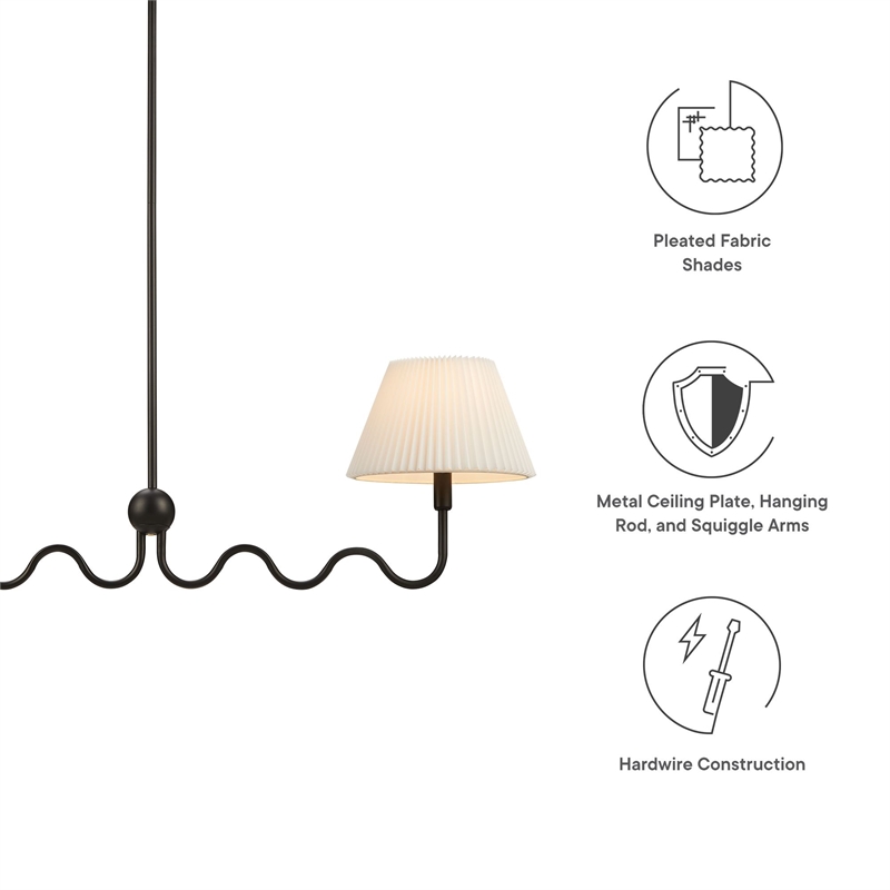 Wave Pendant Light in Black